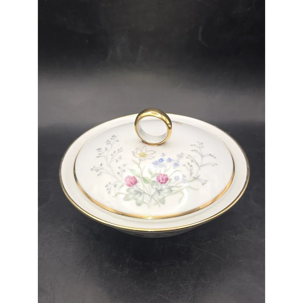 Vintage Seltmann Weiden Bavaria Germany Porcelain Covered Bowl Liane Pattern